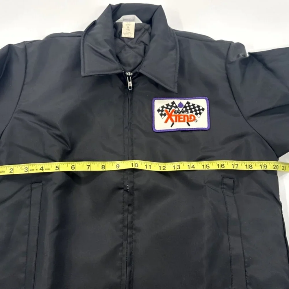 Vintage 70s Wynns Racing Team Jacket Mens Small Quilted Nylon Official Zip USA